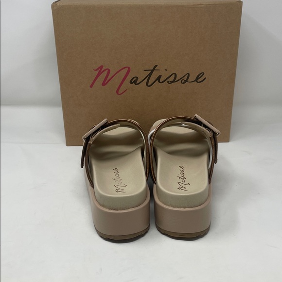 Matisse Micah Leather Beige Strappy Platform Sandals Size 8 Brand New In Box main image 0